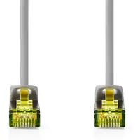 Nedis Câble réseau Cat 8.1 - S/FTP - RJ45 mâle - RJ45 mâle - 10,0 m - Rond - LSZH - Gris - Etiquette
