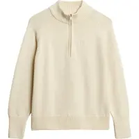 Superdry Classic Half Zip Sweater Beige XS Femme