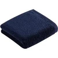 Vossen Serviette de Toilette Vossen Vegan Life Marine Blau (60 x 110 cm) (Set de 3)