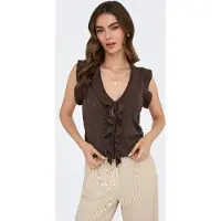 ONLY Tops en tricot 'ONLNelly' chocolat