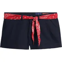 Superdry pour femme. W7110393A Short chino marine (XL), Bleu, Casuel, Coton