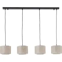Brilliant Lampe suspendue Odar 4 lumières noir avec couleur sable