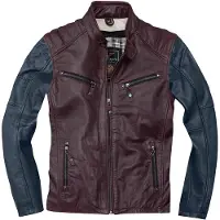 Black-Cafe London Firenze veste en cuir, rouge/bleu, 50