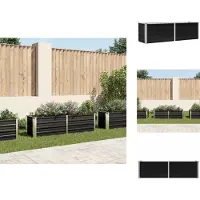vidaXL Lit surélevé de jardin Anthracite 160x40x45 cm Acier galvanisé
