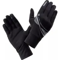 IQ Unisexe, Gants, Rękawiczki do biegania Siena odblaskowe czarne rozmiar S/M, Noir, (S)