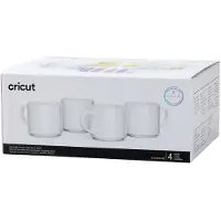 Cricut Pack 4 Mugs céramiques 295 ml Blanc