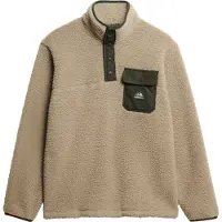 Superdry Fuji Half Zip Sweatshirt Beige S Homme