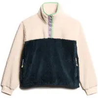 Superdry pour femme. W2012349A Polaire Supersoft Mash Up blanc (L), Casuel, Polyester