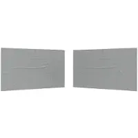 vidaXL Tente de réception - Panneaux latéraux (2 pièces) - Gris clair - 400 x 195 cm - PE et acier