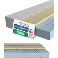 AM Qualitätsmatratzen | Matelas visco 160x200 cm | H3 | Matelas de haute qualité avec 4 cm de rembourrage visco | 20 cm d'épaisseur | Fabriqué en Allemagne | 160 x 200 cm