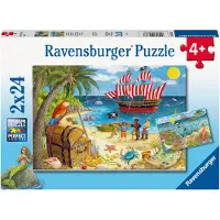 Ravensburger - Puzzle pour enfants - Coffret de 2 puzzles de 24 pièces chacun - Pirates et sirènes - À partir de 4 ans - 2 posters grandeur nature - 05676