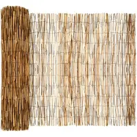 vidaXL Clôture de jardin Carbon 600 x 100 cm Roseau
