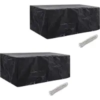 vidaXL Housses de salon de jardin 2 pcs Rotin 10 œillets 229 x 113 cm