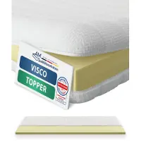 AM Qualitätsmatratzen | Basic Visco Topper | 180x190 cm| 6 cm d'épaisseur | Surmatelas viscoélastique 180 x 190 | Surmatelas en mousse à mémoire de forme 6 cm d'épaisseur | Germany | 180 x 190 cm