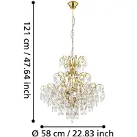 Stars of Light Lustres , Fenoullet, dimmable, Or / laiton, Salon / séjour, Verre