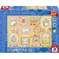 Schmidt Spiele Puzzle Nobles Chats Parmi les Fleurs - 1000 pièces
