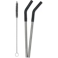 Klean Kanteen Straw 8mm 2-Pack, Pailles, Noir