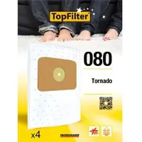 Top Filter Lot de 4 sacs aspirateur Tornado TopFilter Premium