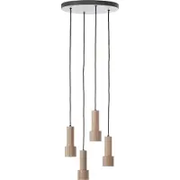 Brilliant Lampe suspendue ronde Cadiz noir avec du bronze
