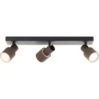 Brilliant Rampe de spots , 3 spots, Cadiz noir, IP20, GU10, dimmable, ampoule LED incluse et remplaçable