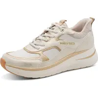 Marco Tozzi Baskets basses crème / or
