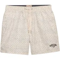Superdry Premium Printed 15 Swimming Shorts Beige L Homme