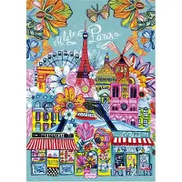 Educa Puzzle Paris par Car Pintos - 1000 pièces
