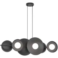 Emibig Suspension VOLUM noir et blanc 6xG9x15W en métal, dimensions : 140x100x23 cm, IP20,