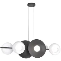 Emibig Suspension VOLUM noir et blanc 6xG9x15W en métal, dimensions : 140x100x23 cm, IP20,