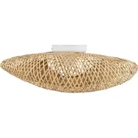 Nowodvorski Lighting Plafonnier HAVANA S bois naturel-blanc 1xE27x25W bambou dim. : 39x50x50 cm IP20