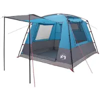 vidaXL Tente de fête pour 10 personnes, bleue, en polyester 185T avec revêtement PU