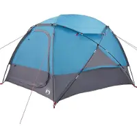 vidaXL Tente dôme pour 4 personnes, avec protection pluie amovible, couleur bleue