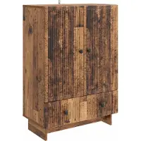 vidaXL Buffet en bois recyclé 66 x 34,5 x 95 cm, aggloméré