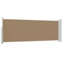 vidaXL Auvent latéral extensible, taupe, 500 x 100 cm, polyester