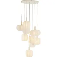 Light & Living - suspension - Tufia - beige crème - textile - Ø 53cm - E27 - 2992643