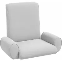 vidaXL Fauteuil à pied réglable, gris clair, velours épais