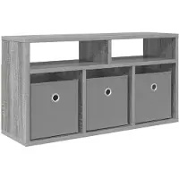 vidaXL Meuble bas à tiroirs , gris Sonoma, 72 x 22,5 x 38 cm