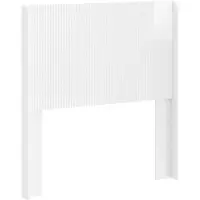 vidaXL Tête de lit en bois aggloméré blanc brillant