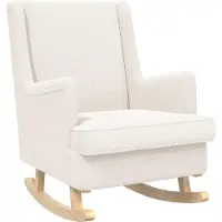 vidaXL Chaise à bascule Crème 62 x 80 x 85 cm Tissu en laine de mouton