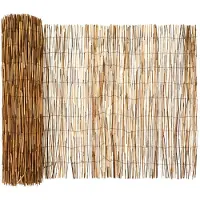 vidaXL Clôture de jardin Carbon 600 x 90 cm Roseau