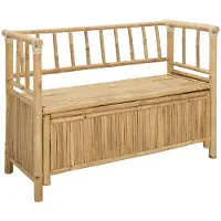 vidaXL Banc de rangement de jardin 110 x 47 x 80 cm en bambou naturel