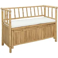 vidaXL Banc de rangement de jardin 110 x 47 x 80 cm en bambou naturel