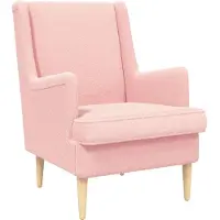 vidaXL fauteuil Rose Tissu en laine de mouton