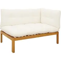 vidaXL Canapés de jardin en palettes, lot de 2, couleur naturelle et blanc crème