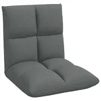 vidaXL Pouf gris foncé 50 x 61 x 57 cm en tissu