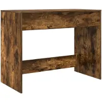 vidaXL Bureau avec tiroir, chêne fumé, 100 x 50 x 78 cm