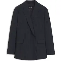 BOSS Blazer Regular en crêpe stretch à rayures tennis