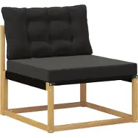 vidaXL Ensemble de canapés d'extérieur avec coussins, 10 pièces, blanc et noir