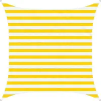 vidaXL Voile D'ombre Extérieure Jaune Et Blanc 2 X 2 M