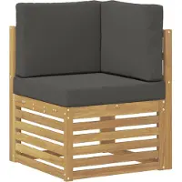 vidaXL Ensemble de salon de jardin , 10 pièces, blanc et anthracite, en polyester